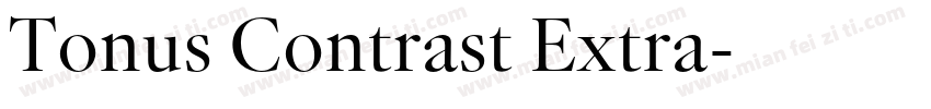 Tonus Contrast Extra字体转换